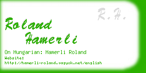 roland hamerli business card